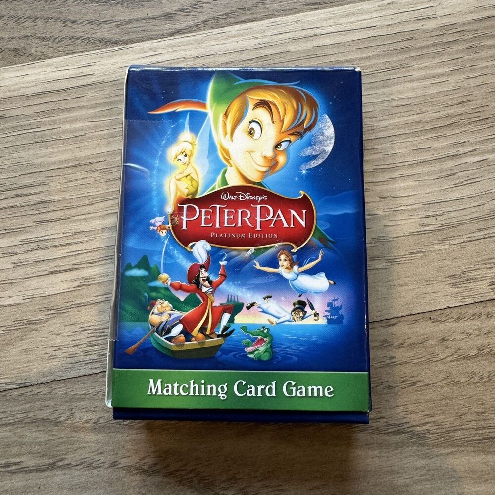 Peter Pan Platinum Edition Matching Card Game Disney Memory Cards Complete Set